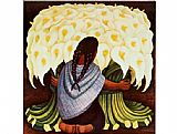 Seller Canvas Paintings - The Flower Seller